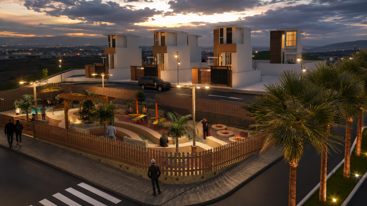 Condominio privado en Máncora al atardecer